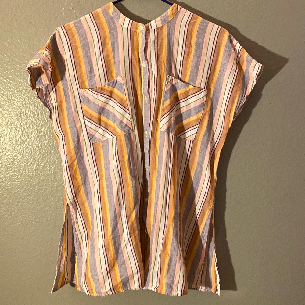 Striped button down shirt